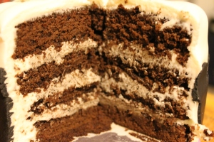 Chocolate Mud Cake with Cookies and Cream Buttercream